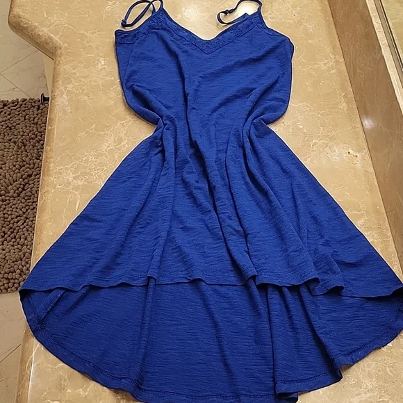 Express | Dresses | Express Vneck Cami Hilow Cobalt Blue Dress Xs | Poshmark